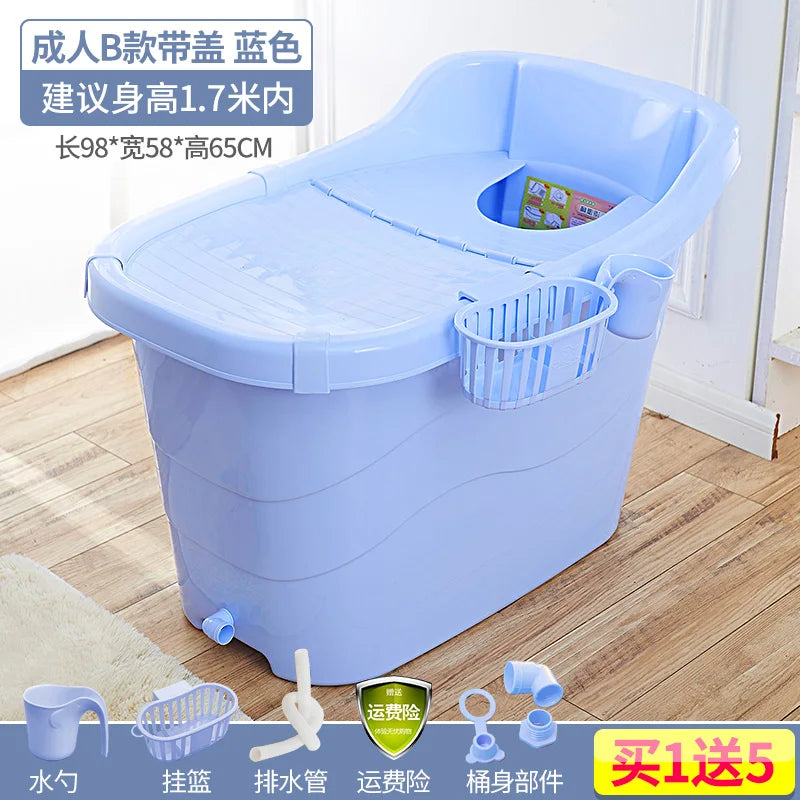 Extra Large Adult Bathtub Thickened Soaking Tub Portable Bath Tub for Adults Big Deep Bathtub Home Spa Bathing Tub