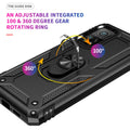 For Xiaomi Mi 10T Mi10T Lite Luxury Armor Shockproof Phone Cases for Mi 11T 12T 13 Pro Car Magnetic Ring Silicone Bumper Case