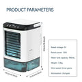Mini Water Mist Spray Air Cooler Fan USB Portable Evaporative Air Conditioner Humidifier Cooling Fan With Ice Box Silent Desktop