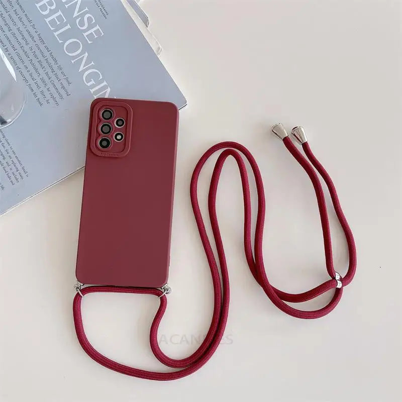 Crossbody Lanyard Cord Case For Iphone 13 14 12 11 Pro Max Mini 6 7 8 Plus Xr X Se 2022 Silicone Cover On Iphone14 14pro 13pro