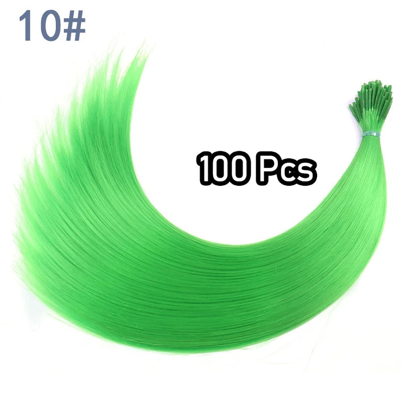 48Pcs Women's Colorful Synthetic Hair Extensions Set 38 Colors Tinsel Wig 26 Colors Feather Extensions Tool Kit for Hairdressing