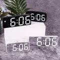 Alarm Clock Chargeable Music Digital Desk Clock Led Snooze Table Decorations Night Mode Electronic Control Voice Wall Clocks