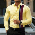 Men's fashionable contrast color striped long sleeve | SAMAG