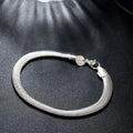 Fine 18K gold 6MM soft snake bone Chain 925 Sterling silver Bracelets for Women men Fashion Party Gifts elegant Jewelry