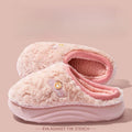 Women's Winter Plush Slippers Fleece-Lined Indoor House Shoes with Thick Sole Anti-Slip Odor-Control Feature for Couples