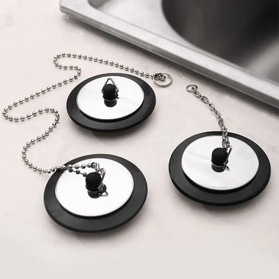 Durable Rubber Tub Stopper With Chain Universal Bath | SAMAG