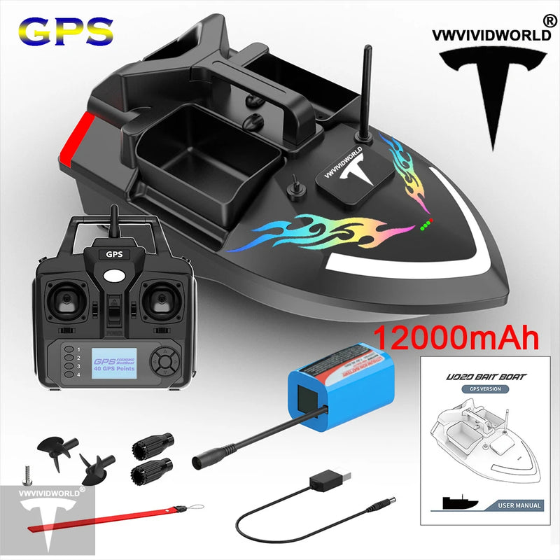 GPS Bait Boat with Auto Return, 40 Waypoints, 2KG Load | SAMAG