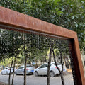 Metal bracket fountain waterfall garden decoration steel rain curtain