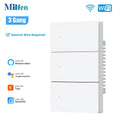 Milfra Zigbee WIFI Light Switch 1/2/3/4/6 Gang Smart Switch Voice Control Work With Alexa Google Home Tuya Control With Neutral