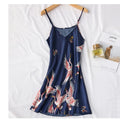 Sexy Nightwear Gown Set Women Pyjama V-Neck Pajamas Silky | SAMAG