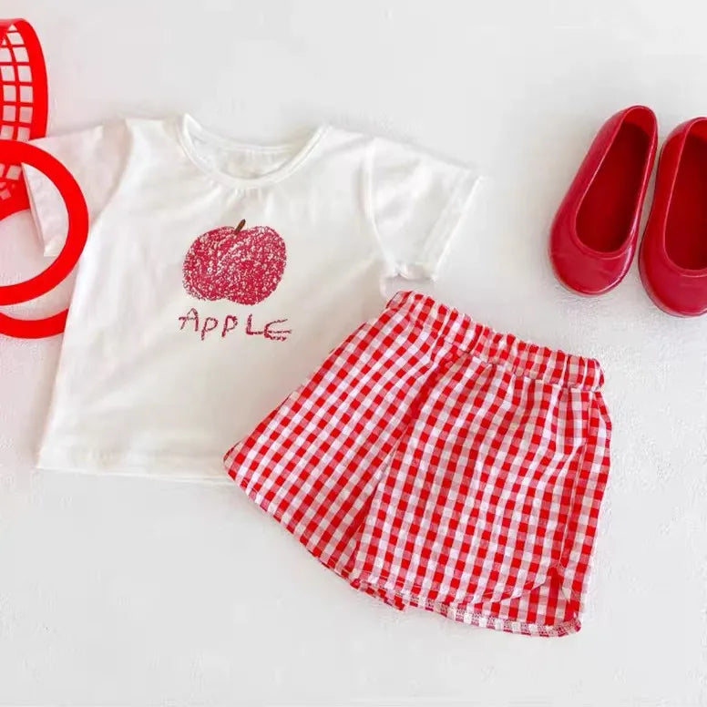 Fashion Baby Girl's Short Sleeve Suit Fruit Print Sets | SAMAG