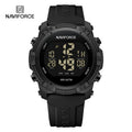 Naviforce 7104 Luxury Men Fashion Watch Water Resistant Wristwatches Silicone Strap LCD Electronic Clock Relogio Masculino