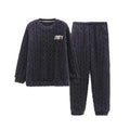 Higher Quality Thickened Warm Plus Size Men’s Pajamas Autumn and Winter Student Nightwear Loungewear Striped Sleepwear Homewear