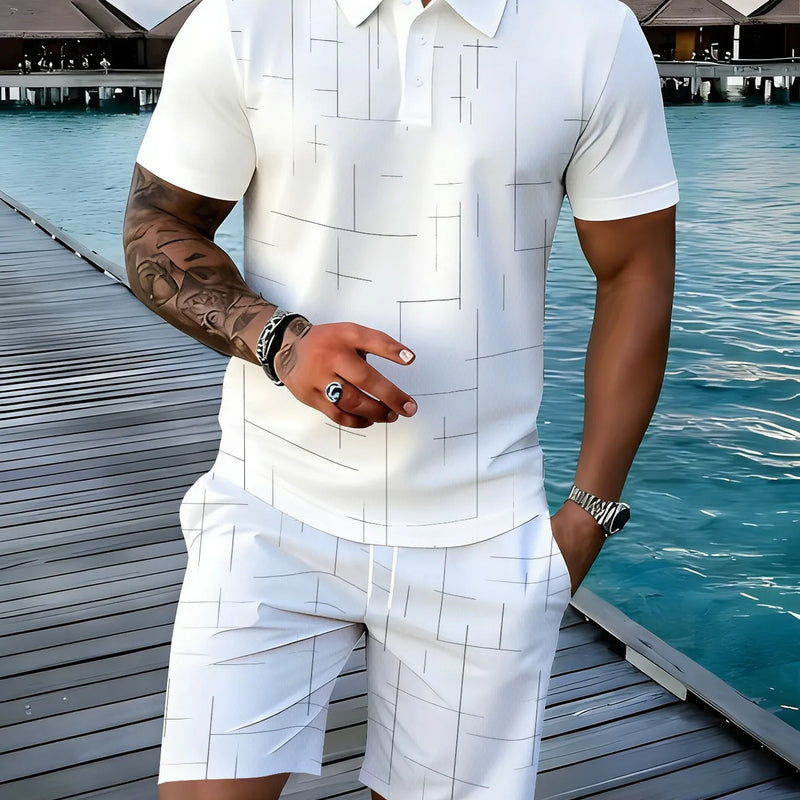 Summer New Men's Polo Shirt Set - Street Casual Fashion | SAMAG