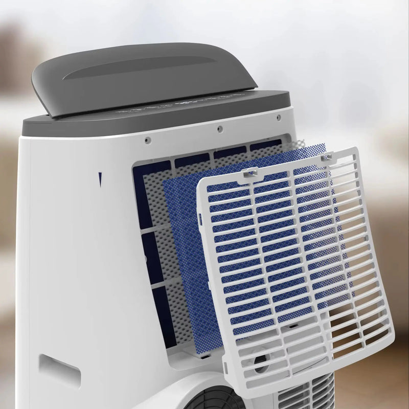 14000 BTU Portable Air Conditioner, 3-In-1 Cooling for 750 Sq.Ft Rooms,Quiet, Remote Control, LED Display, 24H Timer, Window Kit, Energy Efficient,Home/Office Use,Grey Top