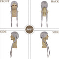 Silvery Grey Braided Wigs for Men Synthetic Hair Long Gray Wig Dreads Halloween Costume for Man Willie Nelson Wig Braid 32 inch