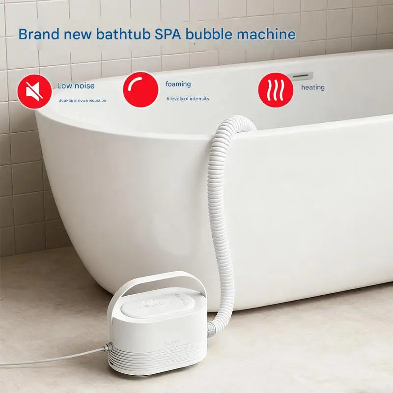 Electric Bubble Massage Mat for Bathtub Spa with Heating Function Wireless Remote Control Multiple Speed Intensity Home Use