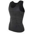 Men Slimming Body Shaper Abdomen Reducer Underwear Tank Top Sleevelss Wide Strap Shapewear Fitness Posture Correct Belly Abdominal Fat Reducer Vest Breathable Soft Waist Trainer S-3XL