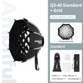 AMBITFUL Q3 Series 40/60cm Quick Release Standard SA-GD Ring Softbox For GODOX ML60 ML100 AD300PRO Video COB FlashLight