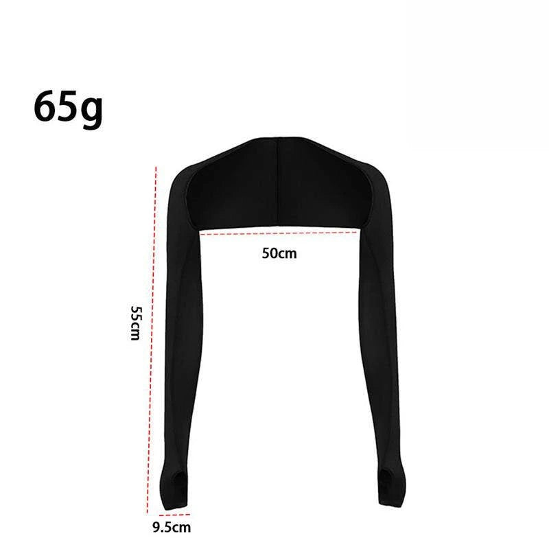 Oversized Integrated Shoulder Ice Sleeves Sun Protection Fake Arm Cover Shawl Unisex Summer Outdoor Cooling Breathable Stretchy