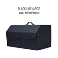Car Trunk Organizer Box Large Capacity Auto Multiuse Tools Storage Bag Stowing Tidying Leather Folding For Emergency Storage Bo