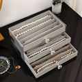 1pc Necklace Storage Box with Transparent Lid, 3-Layer Jewelry Tray Drawer Jewelry Display Box, Desktop Jewelry Box