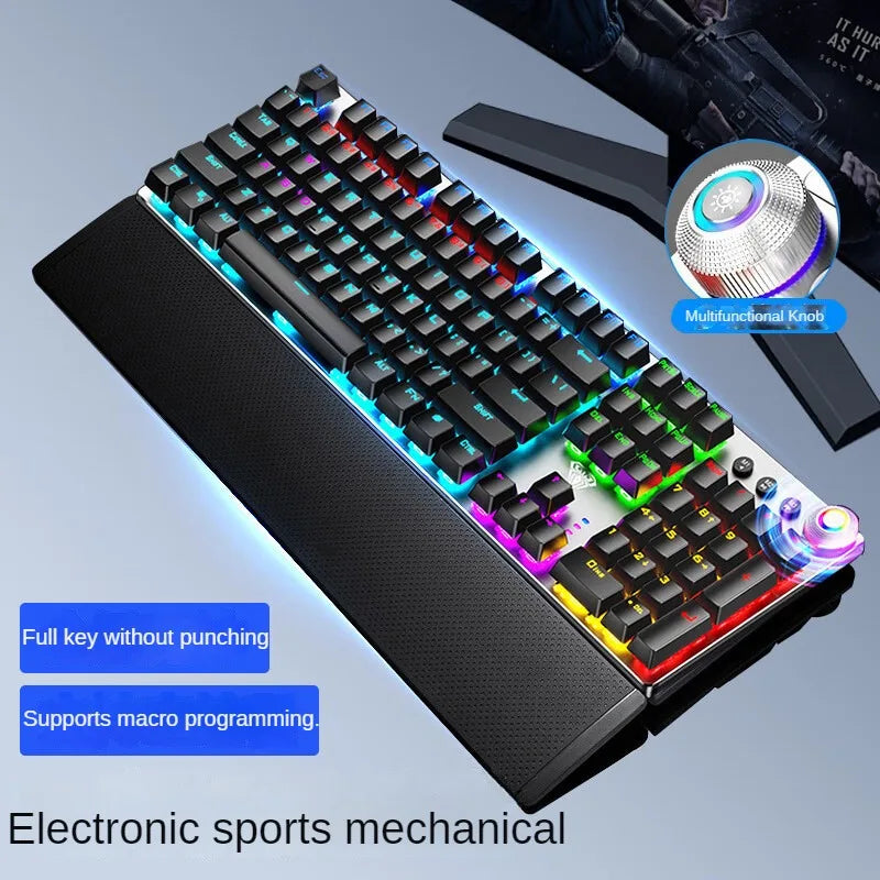 AULA F2058 Mechanical Gaming Keyboard Esports Game Macro Programming Keyboard Wired Mixed Backlight Keyboard for Game Laptop PC