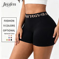 Ribbed Yoga Shorts Seamless High Waist Hip Lifting Elastic Breathable Quick Dry Fitness Running Casual Sports Bottoms for Women