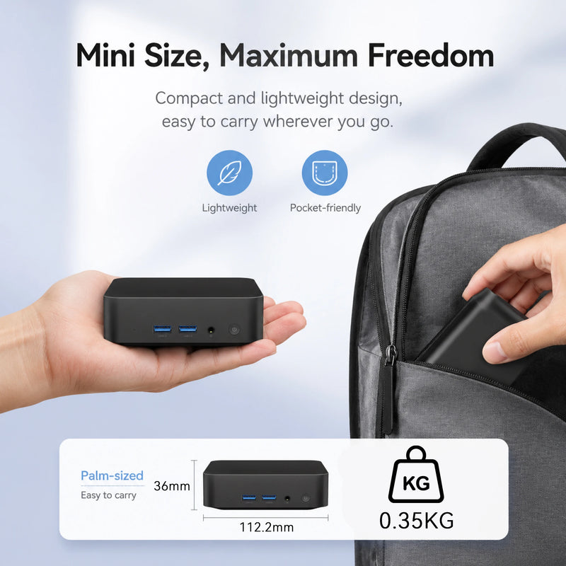 Mini PC Windows 11 Intel I9 10980HK N150 Desktop Gaming Computer PC 32GB RAM 1TB M.2 SSD WiFi 6 BT5.2 Pc Gamer 3 Years Warranty