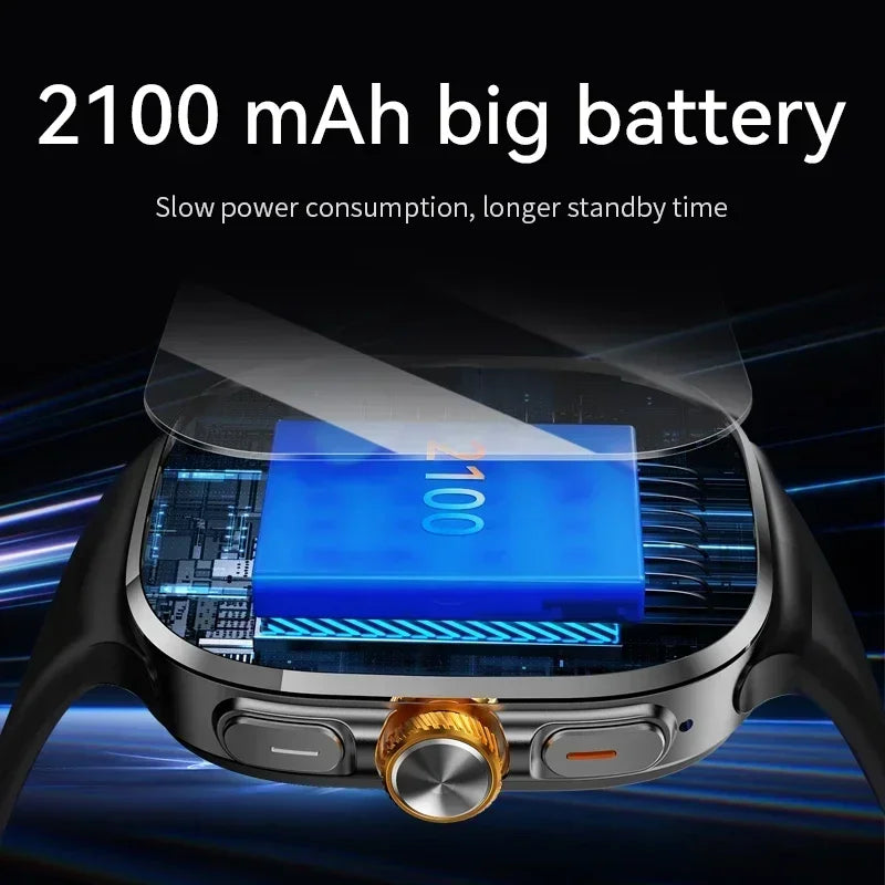M99 5G Smartwatch: 2.4" AMOLED Screen, Rotating Camera, SIM & WiFi Support for Standalone Calls and Social Media.