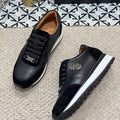 BILLIONAIRE BLSK CPRT Shoes Cowhide 2025 new embroidery fashion quality comfort motion Men‘s European size 39-45 Black Shoes