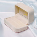 Personalized Flannel Ring Box - Custom Initials & Date, Custom Engagement Ring Box Wedding Jewelry Box, Elegant Jewelry Box