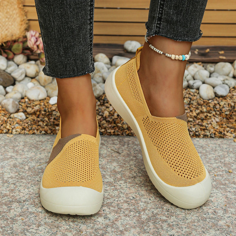 Women's Shoes Summer 2026 Single Shoes Dual-Tone Breathable Design Petite Fragrance Style Comfortable Footwear Shoes Woman