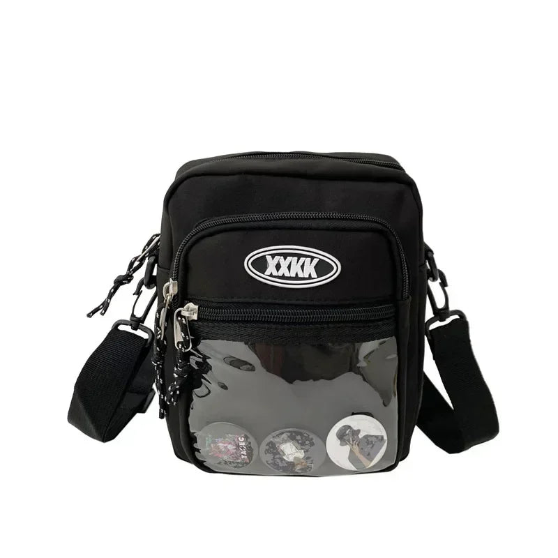 Korean Fashion Crossbody Bags for Women and Men Unisex Itabag Transparent Pocket Phone Bag and Purse Small Shoulder Bag Ita Bag