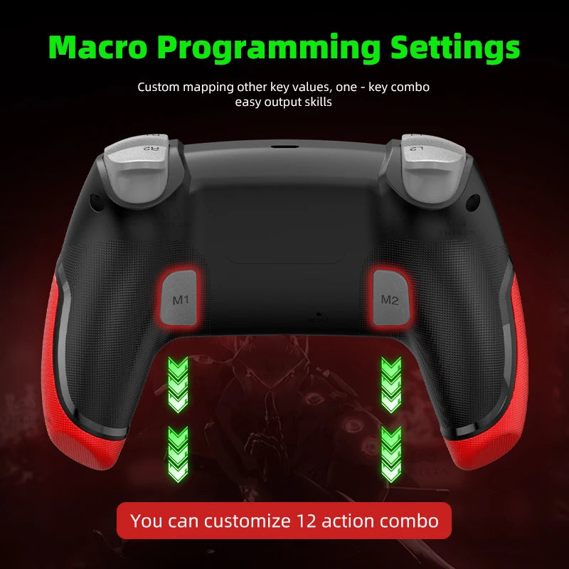 BT Gaming Gamepad with Six Axis Gyroscope For PS4 PS3 Wired Controller For Switch Oled Android Mobile Dual Vibration Joystick