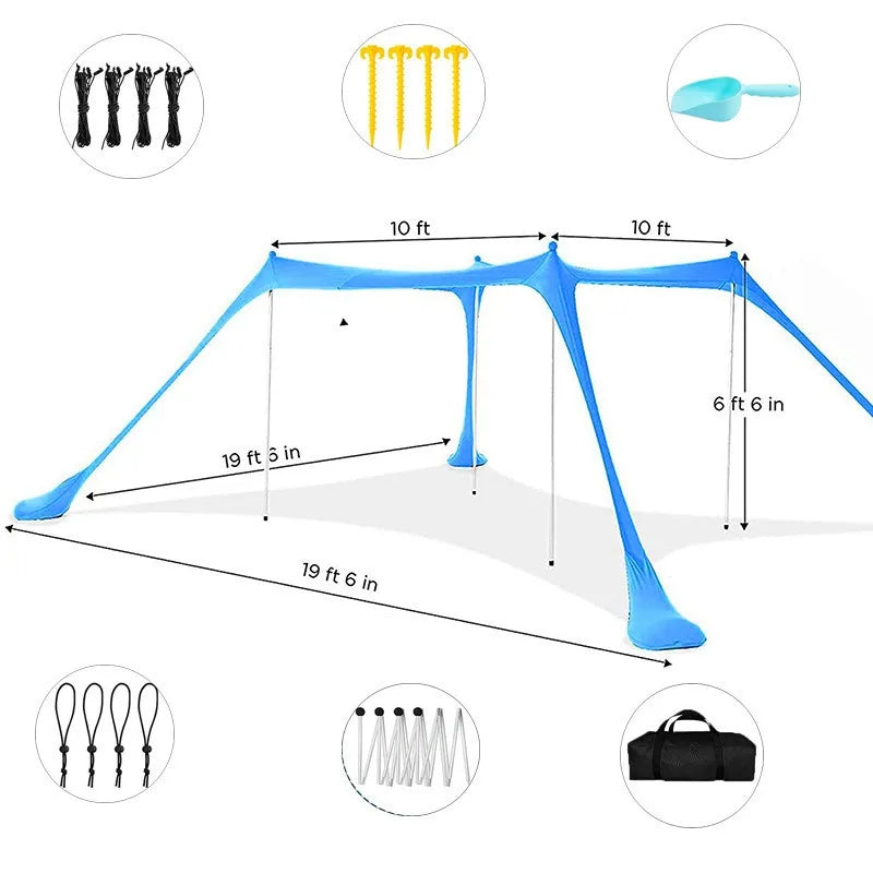 UV Protection Outdoor Beach Canopy Tent Portable Sun | SAMAG