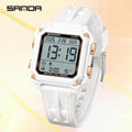 SANDA Quality Brand Military Digital Wristwatch For Men Led Display Complete Stopwatch Waterproof Daily Electronic Male 6377