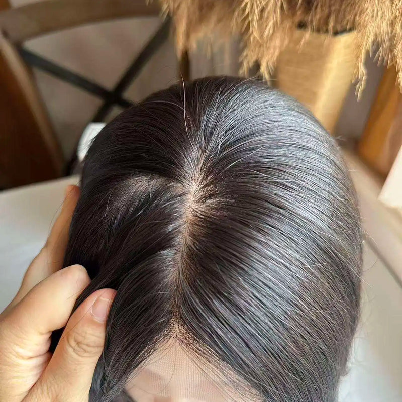 Silky Straight 5×5 Silk Top Full Lace Human Hair Wig Brazilian Remy Human Hair Silk Base Full Lace Wig With Baby Hair