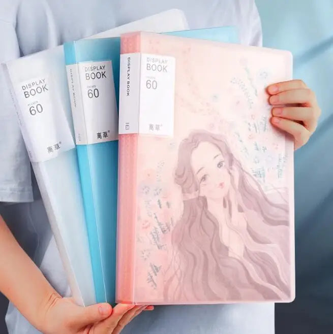 1PC A4 Plastic Budget Binder File Folders Documents Booklet Leaflet 30/60/100 Pages Office Student Supplies Desk Organizer