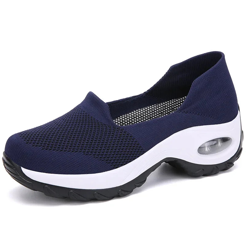 Shoes for Women Sneakers Platform Mesh Breathable Woman Running Shoes Flats Black Chunky Light Vulcanize Shoes Female