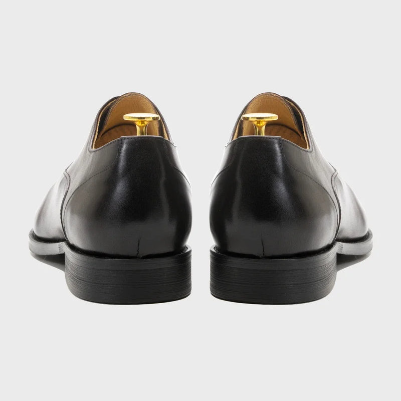 Men's Classic Italian Style Genuine Leather Oxfords Dress Shoes Lace-Up Black/Brown Business Office Wedding Formal Footwear