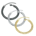 3 5 7mm Width New Trendy Cuban Chain Men Bracelet Classic Stainless Steel Chain Bracelet For Men Women Jewelry Party Gift