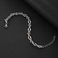 Stainless Steel Water Proof Bracelet for Men Women Irregular Chain Link with Knot Adjustable Extension Chain Trendy Jewelry