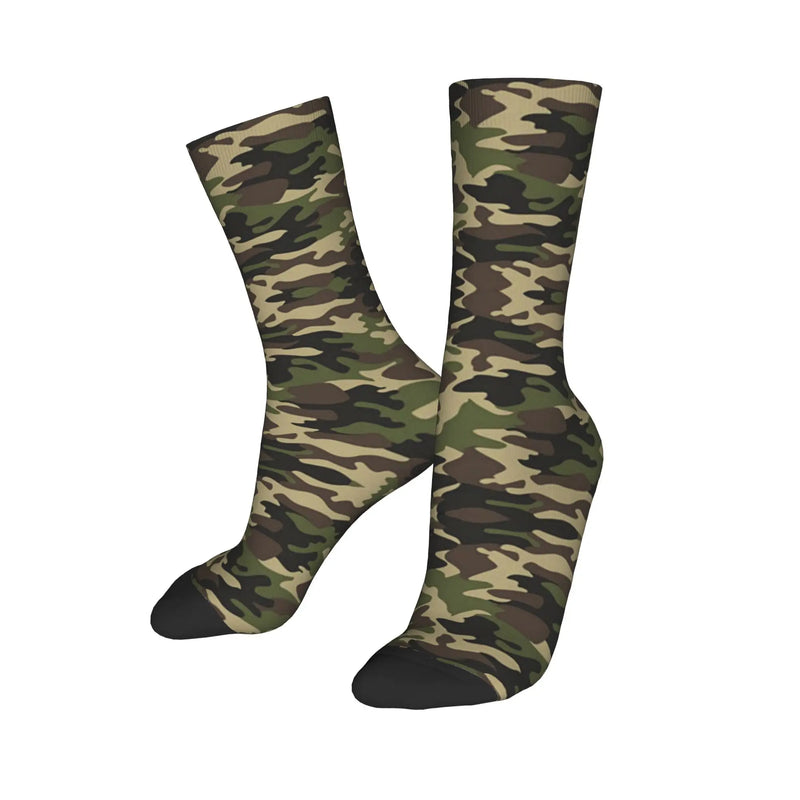 Custom Cute Military Camo Camouflage Army Socks Women Men Warm 3D Printing  Sports Basketball Socks