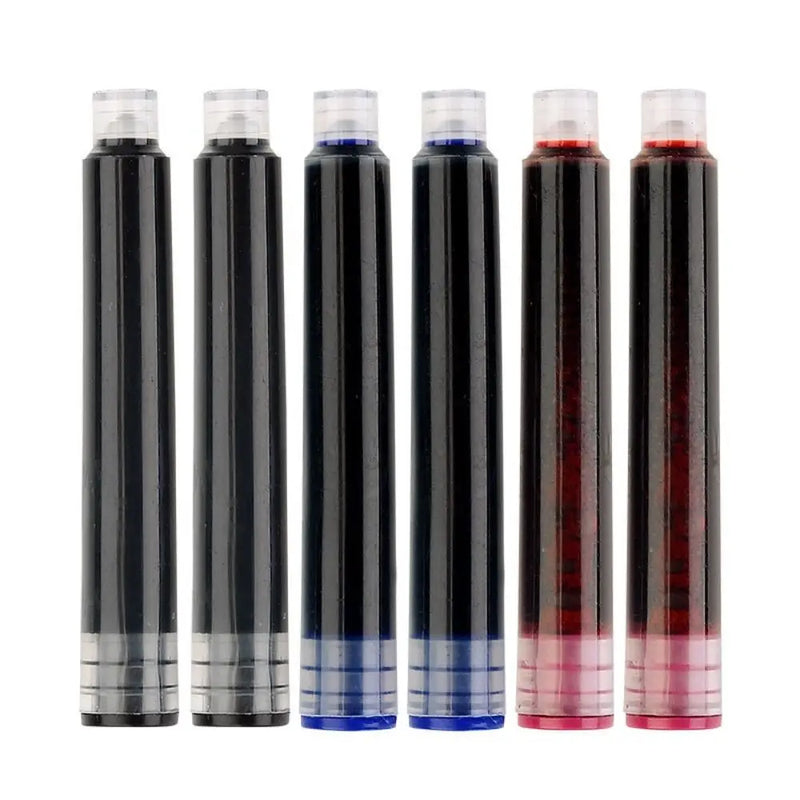 10PCS/Set Simple 3.4mm Caliber Ink Cartridge Blue/Red/Black Plastic Material Fountain Pen Refill Simple Design Pen Ink Students