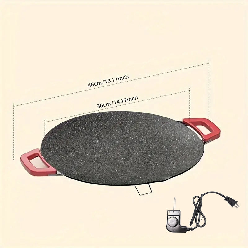 Camping Electric Griddle – Lightweight Portable Teppanyaki Grill, Smokeless & Nonstick, Adjustable Heat, Great for BBQ, Picnic, RV & Tailgating