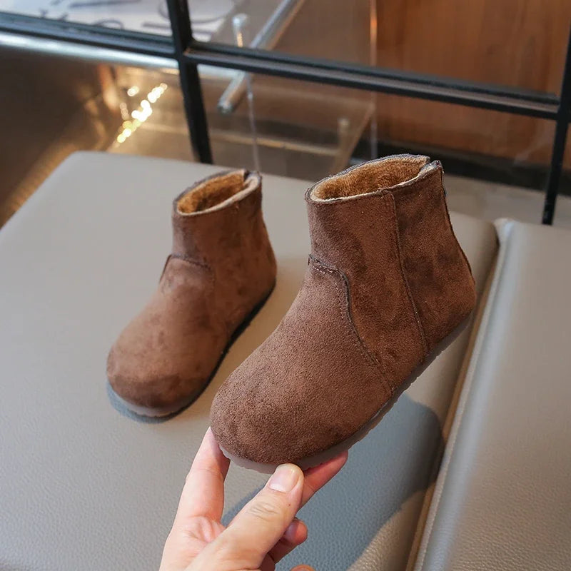 Autumn Winter Baby Boys Girls Snow Boots Outdoor Warm Plush Children Shoes Soft Sole Anti-slip Infant Shoes Toddler Kids Boots