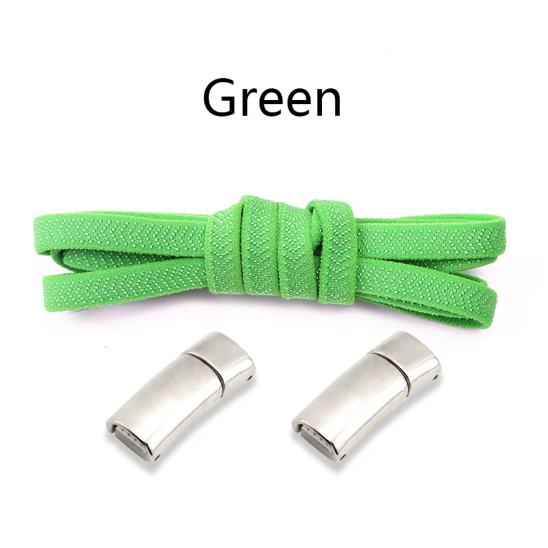 Metal Lock Magnetic Shoelaces Flat Sports Enthusiasts No Tie Shoe Laces Safe And Reliable Lazy Shoelace Rubber Band Shoestrings