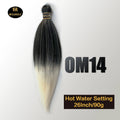 Kanekalon 26inch Hot Water Set Pre Stretched Jumbo Braiding Hair Box Twist Braids Synthetic Hair Extensions For Women Soft Yaki
