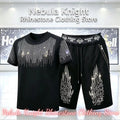 Men's Rhinestone Tracksuit Set European Luxury Streetwear Casual Daily Outfit T - Shirt And Pants - View 18 | SAMAG